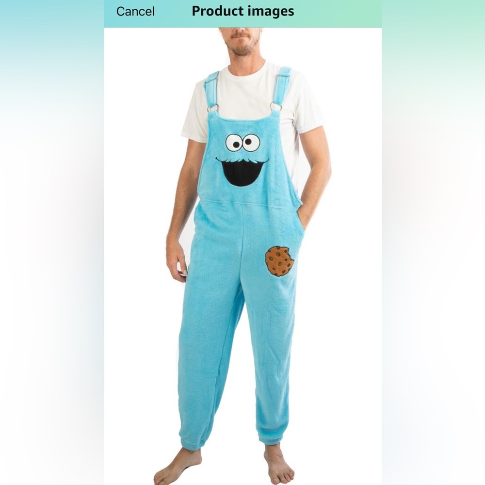 Cookie Monster overalls